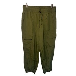 Old Navy Pants Women's Sz Medium Green Cargo Quick‎ Dry Zipper Legs  Activewear